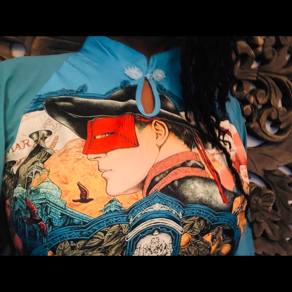 STARRY KIMONO SHEATH  DRESS BALLOON SLEEVES - Picture 5 of 5